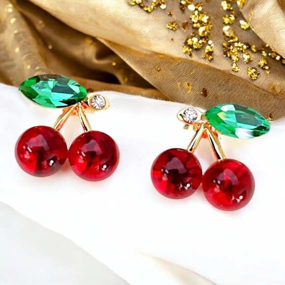NKULTD Jewelry - 🆕️Cute Cherry Stud Earrings ✨Dainty & Minimalist | 925 Sterling Silver Posts 🍒